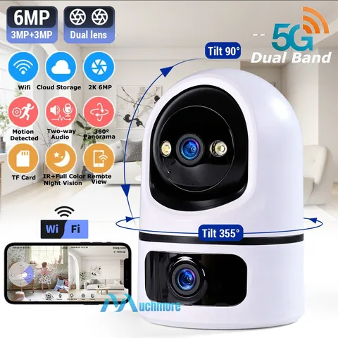 2K Audio Security IP Camera Dual Lens Indoor AI Human Detect Color Night Vision