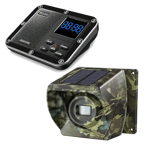 Wuloo 1/2Mile Wireless Driveway Alarms Alert System/Patrol Motion Detector