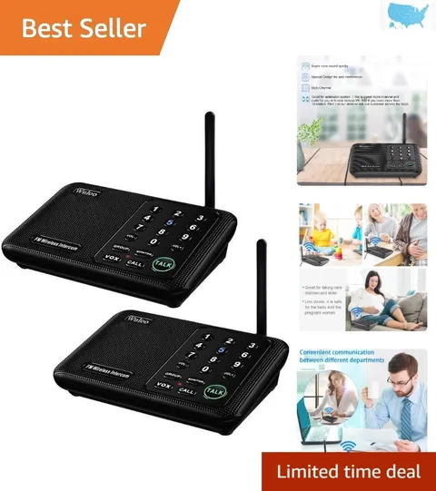 Advanced Long-Range Wireless Intercom System - 10 Channels, 5280 Feet Coverage