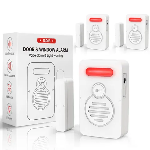 Voice Door Alarm Wireless Magnetic Sensor Adjustable Volume Refrigerator Alert×3