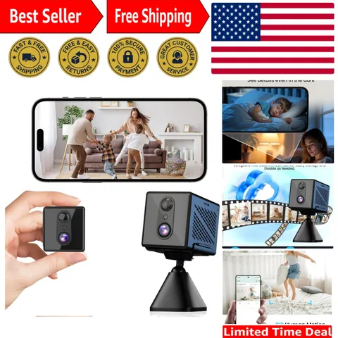 Compact 4K Indoor Security Camera for Effortless Home Monitoring Anywhere