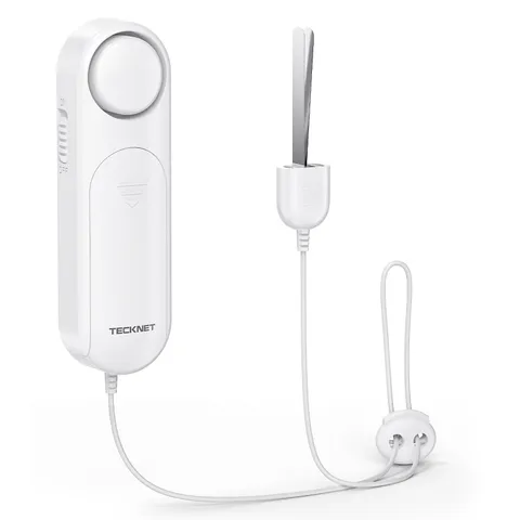 TECKNET Door Alarm for Handle, 130dB 3.1 × 10.1 × 1.8 cm, matte white