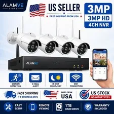 10CH NVR 5MP System, 5×3MP Cameras, 1TB HDD, Night Vision, Motion Detection, App