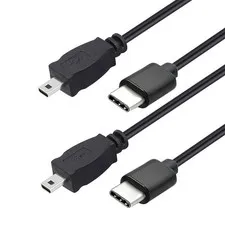2 Pack USB Type C to UC-E6 USB-C to UC-E16 UC-E17 Data Transfer Cable Compati...