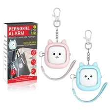 Personal Safety Alarm – Loud Siren with LED Light, Easy Pull-Pin Keychain
