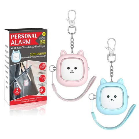 Personal Safety Alarm – Loud Siren with LED Light, Easy Pull-Pin Keychain