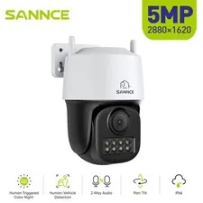 SANNCE 3K PoE PT Color Night Vision Security IP Camera 2 Way Audio Auto Tracking
