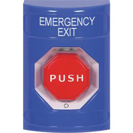 Safety Technology International Ss2409ex-En Emergency Exit Push Button, Blue,