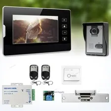 7inch Video Door Intercom System with Intra-monitor Audio Intercom for Apartment