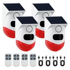 Chunhee Solar Motion Sensor Alarm Outdooradjustable Motion Detector Alarm129Db