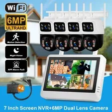 KERUI 6MP Camera 8CH NVR With 7" Monitor Wifi CCTV Home Security Camera System
