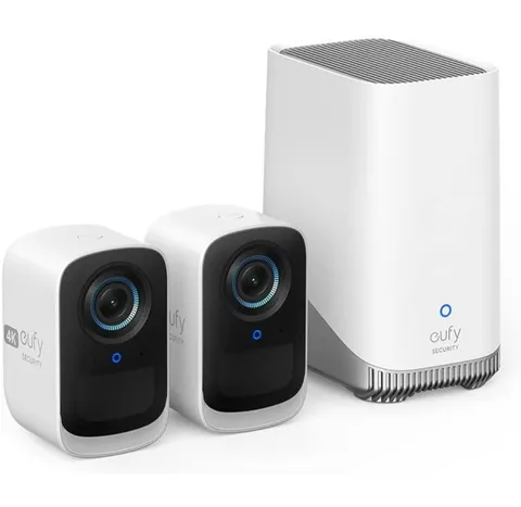 eufy Security eufyCam S300(eufyCam 3C) 2-Cam Kit, + Installed 500GB HDD