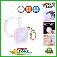 Tri-Color Strobe Safety Alarm for Women - Waterproof Keychain with USB Charging