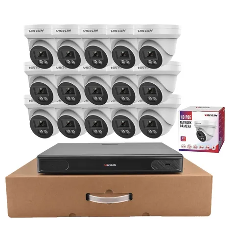 Vikylin SmartFind 4K 16ch 16 POE NVR CCTV System 8MP IP Camera Night Vision Lot