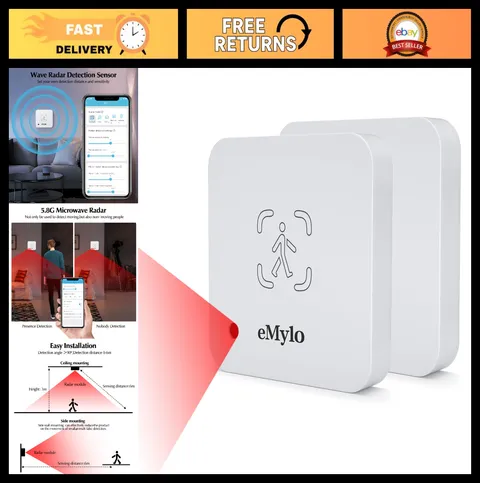 WiFi Motion Detector Millimeter Wave Radar Presence Sensor - No Hub Required (2)