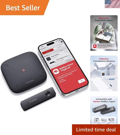 Smart Mailbox Alarm, Wireless Long Range Mailbox Alert, Mailbox Sensor with B...