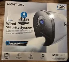 Night Owl 12-Channel 2K Wired DVR Security Camera System with 2 TB Hard Drive -