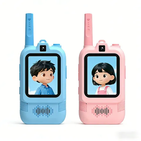 2pcs Kids Video Intercom With Dual Cameras 2 Inch Screen Double-Way Wireles HROR