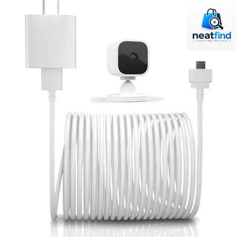 30 FT Blink Mini Charger Cable with Waterproof Wall Adapter - Indoor/Outdoor Use