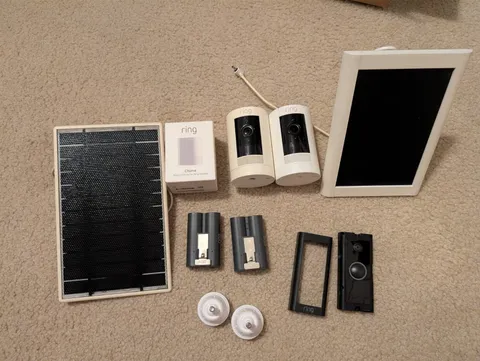 Ring Cameras/Door Bell = Two Stickup Cameras W/Solar Panels and Doorbell/Ringer!