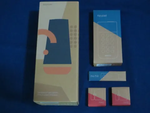 SIMPLISAFE 5 PIECE HOME SECURITY ALARM SYSTEM BASE UNIT KEYPAD 2 SENSORS KEYFOB