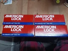 American Lock A1107 Red Series Keyed Padlocks Aluminum 3" Shackle Lot of 4 New