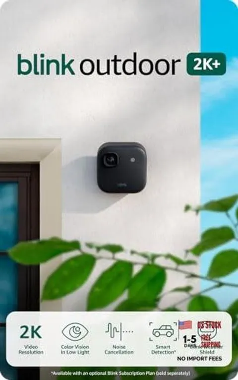 Outdoor 2K+ (newest model) — Wireless smart 1 Camera System Camera Black