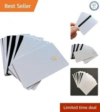 Economical 10-Piece Pearl White PVC Card Set with Magnetic Stripe Technology