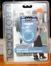 Cable Lock Protocol All-Purpose 3 Foot Heavy Duty 3-Digit Combination