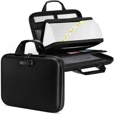 Fireproof Document Box, Hard-shell Waterproof Fire Proof Bag with Lock & File...