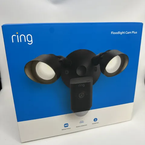 Ring Floodlight Cam Plus (wired) HD- Black  *NEW SEALED*