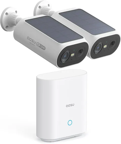 2K QHD Solar Security Camera Wireless Outdoor System