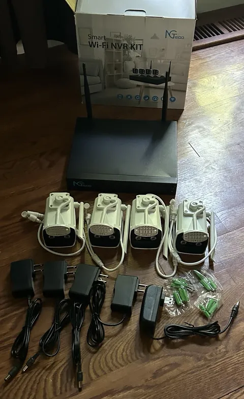 NGTeco 4CH 1080P 1TB HDD NVR Wireless Outdoor Security Camera System Kit