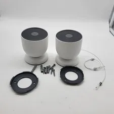 Google Nest Cam Indoor/Outdoor Surveillance Camera, Snow, Pack of 2