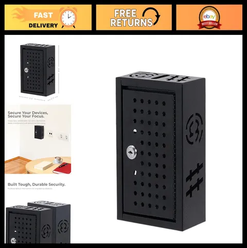 Multipurpose Steel Lock Box - Keyed Security Safe for Phones, Wallets & Valuable