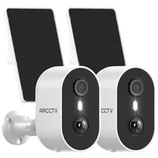ARCCTV Wireless Solar Security Camera 3MP WiFi 2Way Audio Smart Outdoor 2PACK