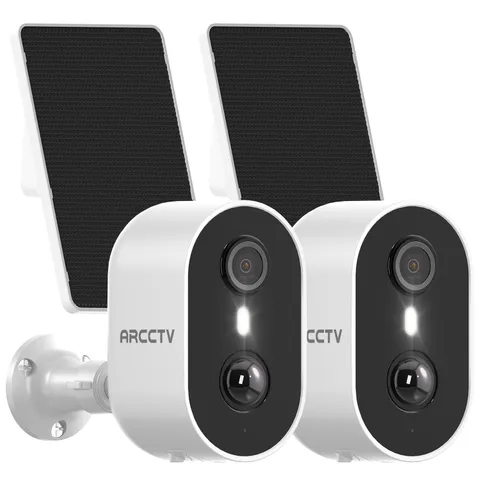 ARCCTV Wireless Solar Security Camera 3MP WiFi 2Way Audio Smart Outdoor 2PACK
