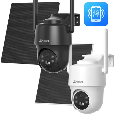 4G LTE Cellular Security Cameras Outdoor Wireless Pan/Tilt Solar Battery Powered
