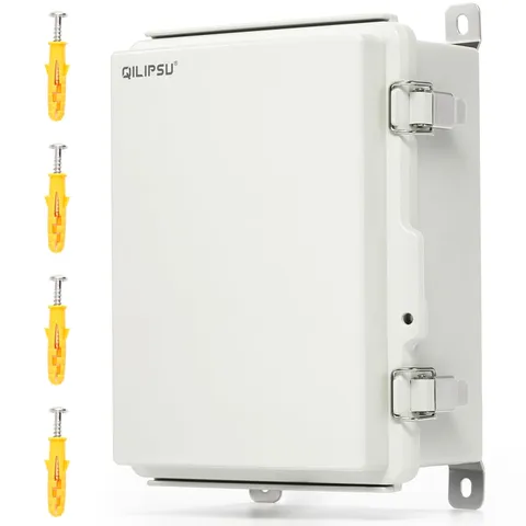 QILIPSU UL94-V0 Outdoor Electrical Box 8.3"x6.3"x3.9", Grey Door