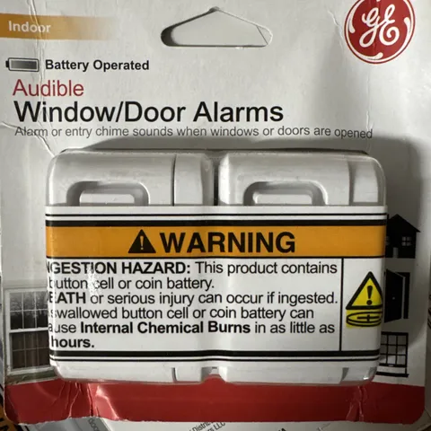 GE - 2 Indoor Window Door Alarm Sensor Model # 36019 Factory Sealed Free Ship.