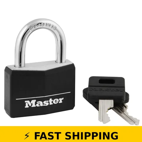 Master Lock 141D Black Covered Aluminum Padlock for Gym Locker