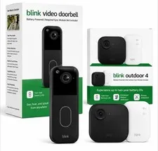Blink Video Doorbell + Outdoor 4 Camera + Sync Module 2 Security Bundle