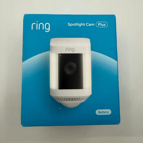 Ring Spotlight Cam Plus Battery Outdoor Security Camera White 840268938512