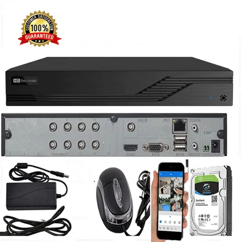 8 Ch Full HD Hybrid  Audio stream view from iphone Recorder system