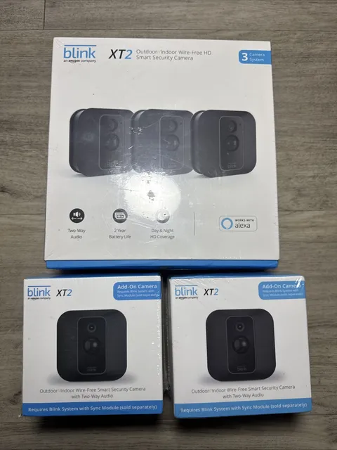5 Pack Blink XT2 Wi-Fi 1080p Indoor/Outdoor Security Cameras  Factory Sealed New