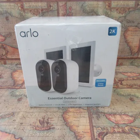 Arlo VMC3250-100NAS Essential 2-Camera Outdoor Wireless 2K + 2 Solar Panels