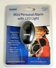 SABRE® Mini Personal Alarm on Key Ring w/ LED Light (PA-MPALL) - New & Sealed