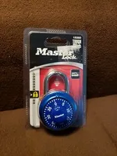 Master Lock 1-7/8" Blue Dial Combination Padlock Anti Shim Lock 1528D