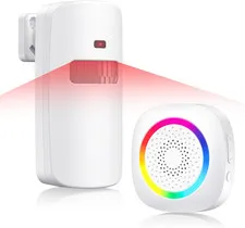 Wireless Motion Sensor Door Chime, Fast Detection PIR Entry Alert(5S Interval Al