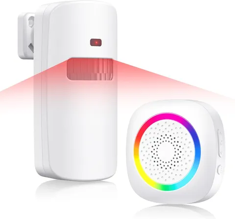 Wireless Motion Sensor Door Chime, Fast Detection PIR Entry Alert(5S Interval Al